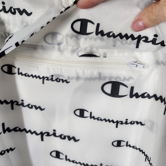 CHAMPION ALL-OVER PRINT HOODED WINDBREAKER JACKET - Picture 9 of 11